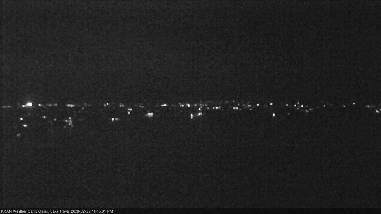 Lake Travis webcam, February 22, 2020 10:45 PM CT