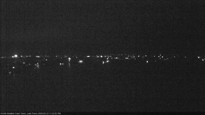 Lake Travis webcam, February 22, 2020 11:25 PM CT
