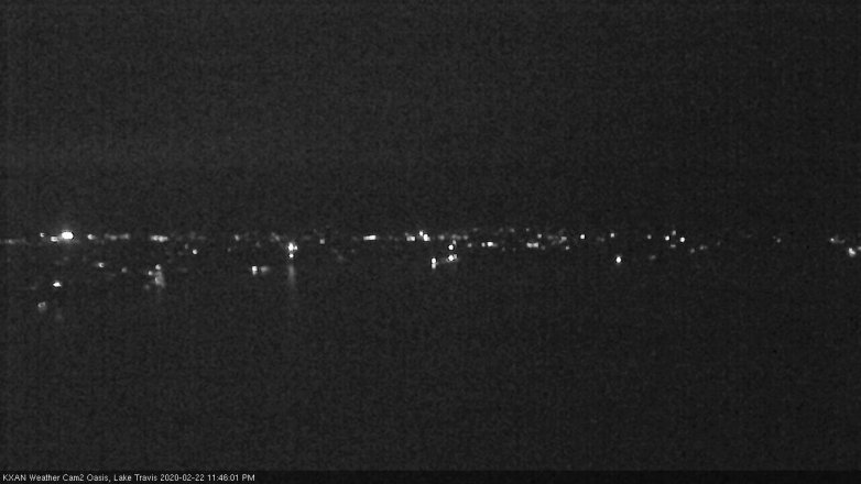 Lake Travis webcam, February 22, 2020 11:45 PM CT