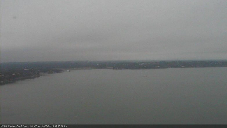 Lake Travis webcam, February 23, 2020 9:00 AM CT