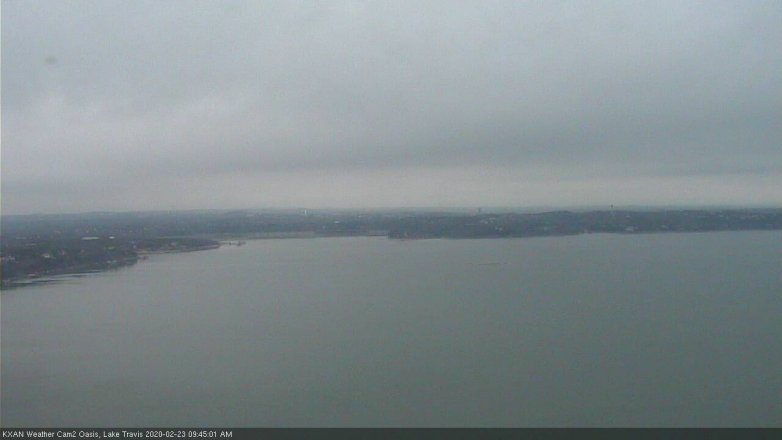 Lake Travis webcam, February 23, 2020 9:45 AM CT