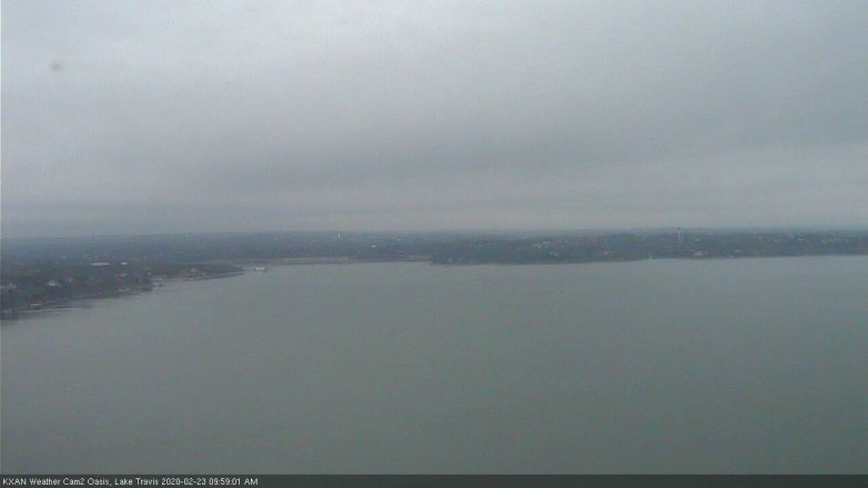 Lake Travis webcam, February 23, 2020 10:00 AM CT