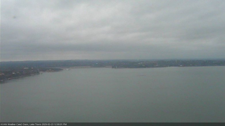 Lake Travis webcam, February 23, 2020 12:00 PM CT
