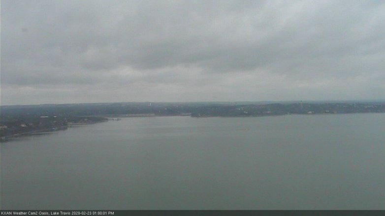 Lake Travis webcam, February 23, 2020 1:00 PM CT