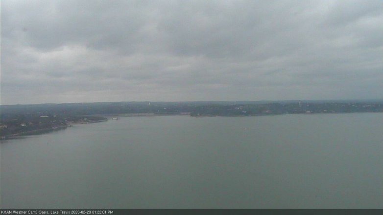 Lake Travis webcam, February 23, 2020 1:25 PM CT