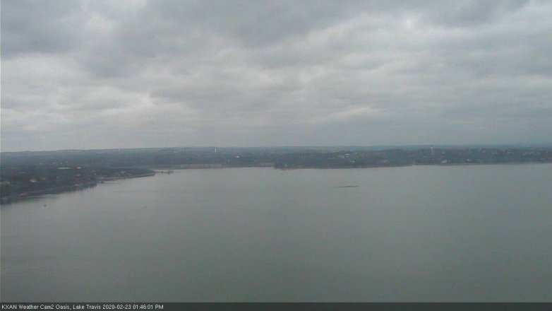 Lake Travis webcam, February 23, 2020 1:45 PM CT