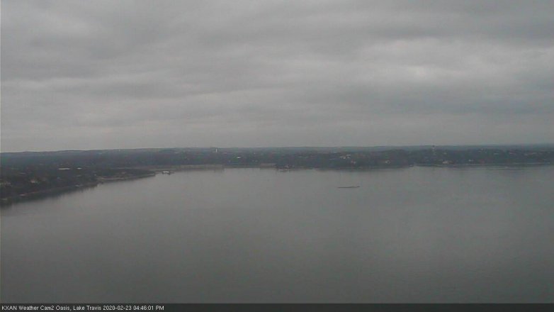 Lake Travis webcam, February 23, 2020 4:45 PM CT