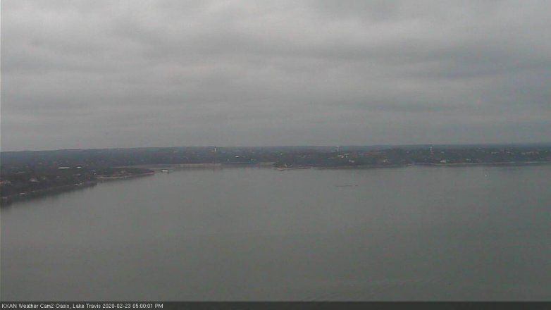 Lake Travis webcam, February 23, 2020 5:00 PM CT