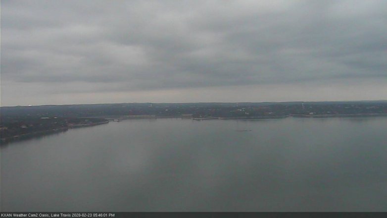 Lake Travis webcam, February 23, 2020 5:45 PM CT