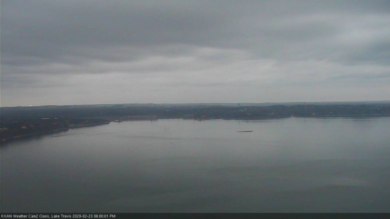 Lake Travis webcam, February 23, 2020 6:00 PM CT