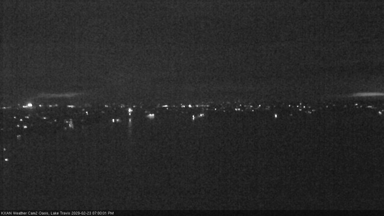Lake Travis webcam, February 23, 2020 7:00 PM CT