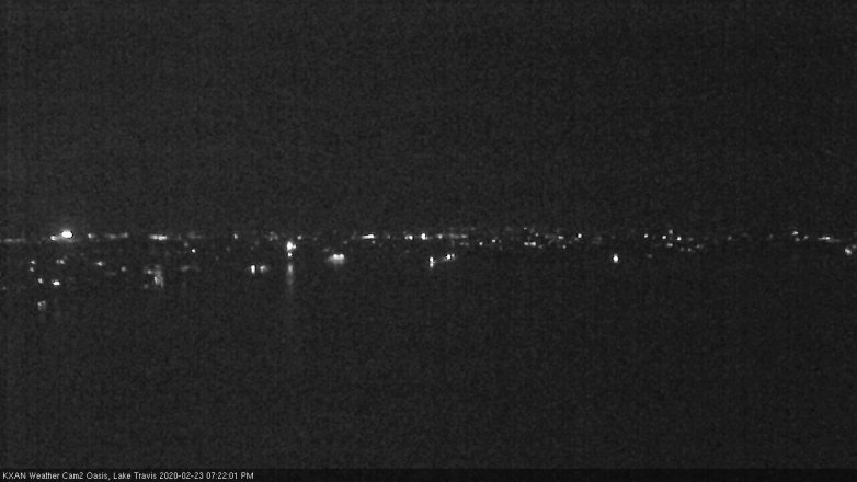 Lake Travis webcam, February 23, 2020 7:25 PM CT