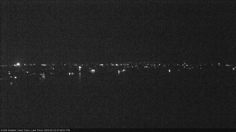 Lake Travis webcam, February 23, 2020 7:45 PM CT