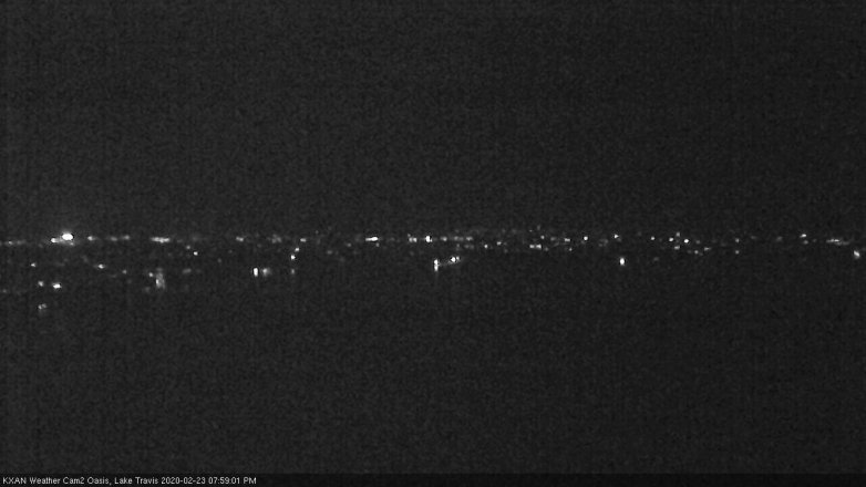 Lake Travis webcam, February 23, 2020 8:00 PM CT