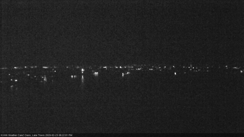 Lake Travis webcam, February 23, 2020 8:25 PM CT