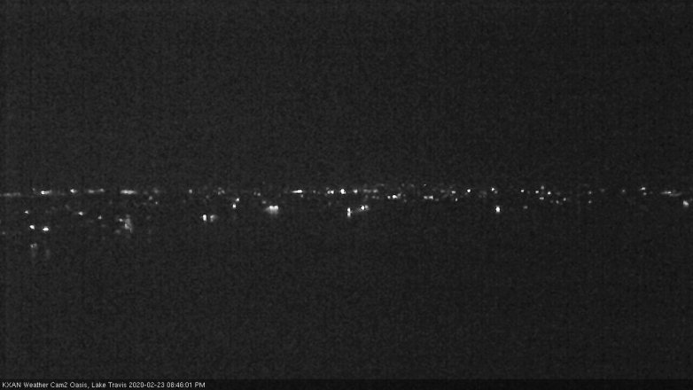 Lake Travis webcam, February 23, 2020 8:45 PM CT