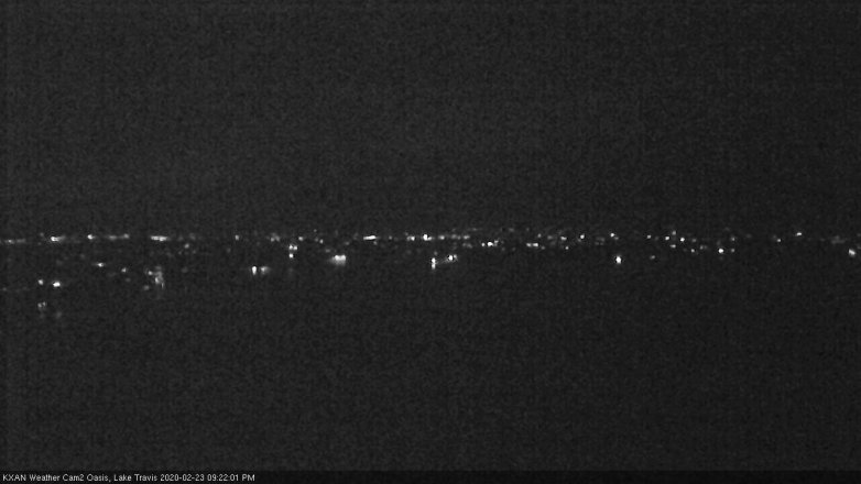 Lake Travis webcam, February 23, 2020 9:25 PM CT