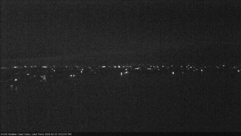 Lake Travis webcam, February 23, 2020 10:25 PM CT