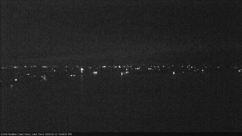 Lake Travis webcam, February 23, 2020 10:45 PM CT