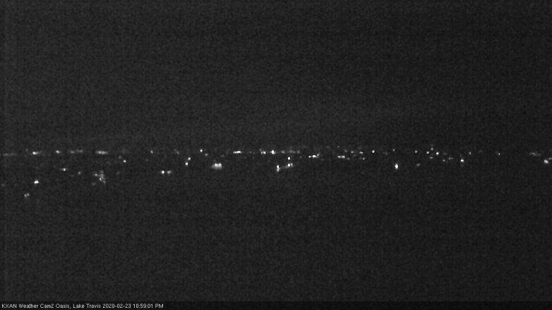 Lake Travis webcam, February 23, 2020 11:00 PM CT