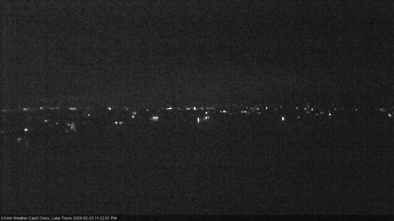 Lake Travis webcam, February 23, 2020 11:25 PM CT