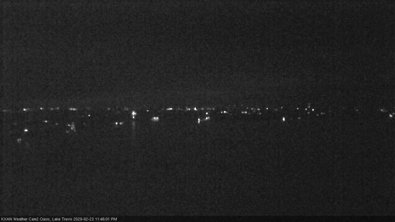 Lake Travis webcam, February 23, 2020 11:45 PM CT