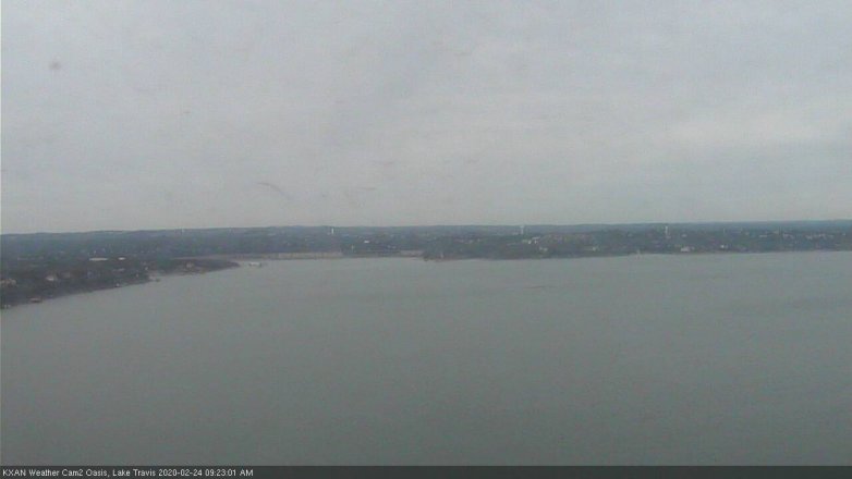 Lake Travis webcam, February 24, 2020 9:25 AM CT