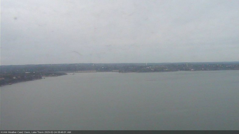 Lake Travis webcam, February 24, 2020 9:45 AM CT