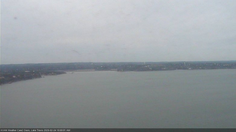 Lake Travis webcam, February 24, 2020 10:00 AM CT