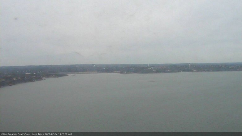 Lake Travis webcam, February 24, 2020 10:25 AM CT
