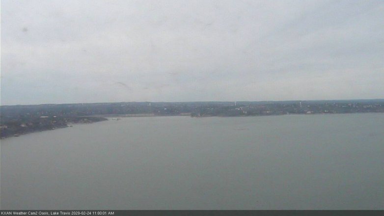 Lake Travis webcam, February 24, 2020 11:00 AM CT