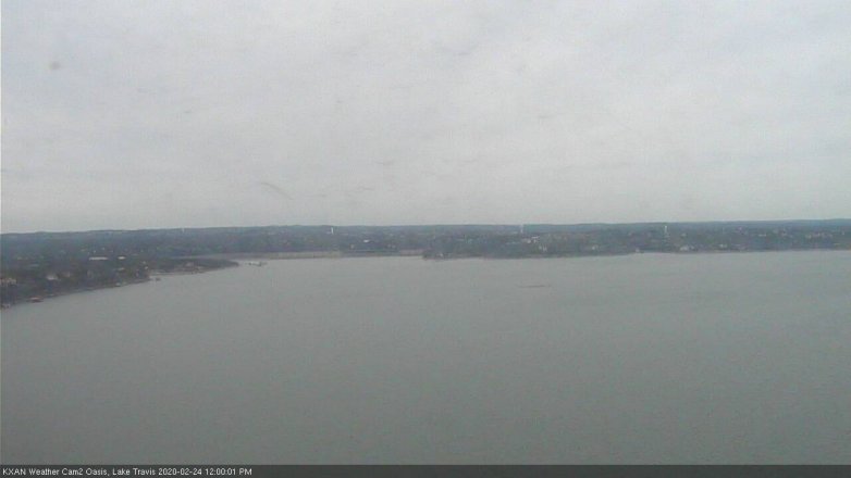 Lake Travis webcam, February 24, 2020 12:00 PM CT