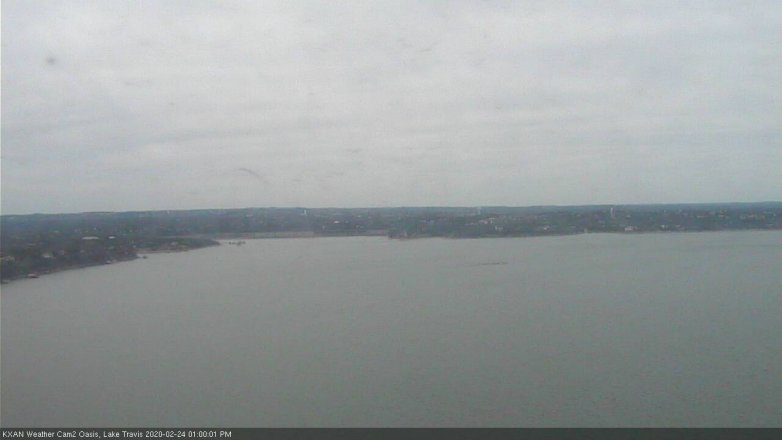 Lake Travis webcam, February 24, 2020 1:00 PM CT