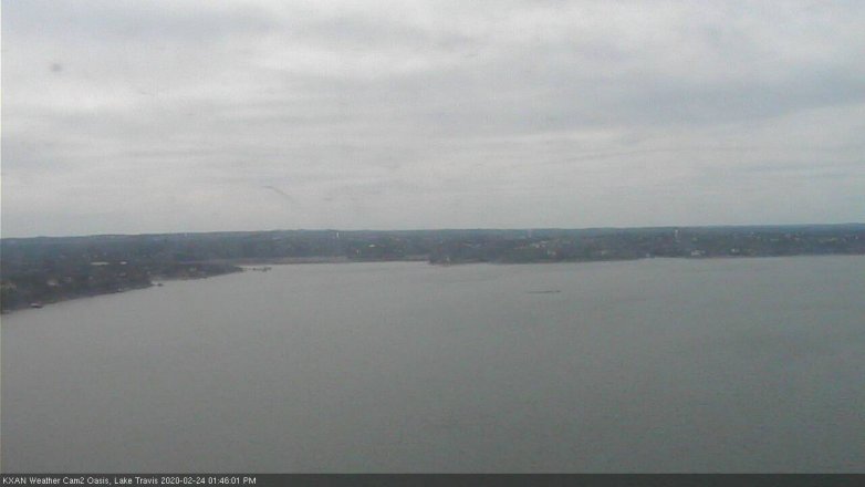 Lake Travis webcam, February 24, 2020 1:45 PM CT
