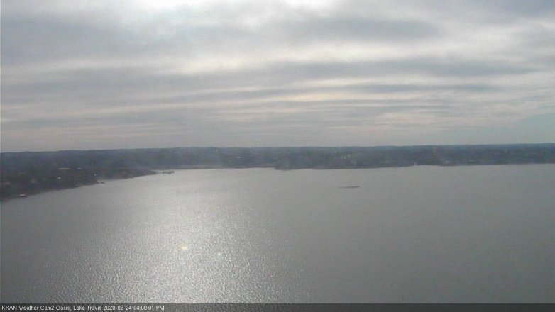 Lake Travis webcam, February 24, 2020 4:00 PM CT