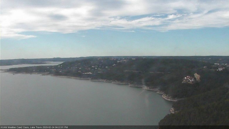 Lake Travis webcam, February 24, 2020 4:25 PM CT