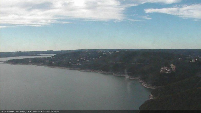 Lake Travis webcam, February 24, 2020 4:45 PM CT