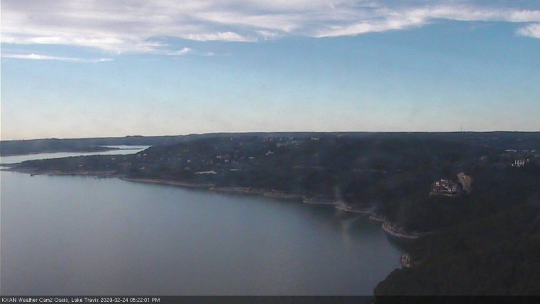 Lake Travis webcam, February 24, 2020 5:25 PM CT