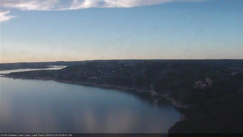Lake Travis webcam, February 24, 2020 5:45 PM CT