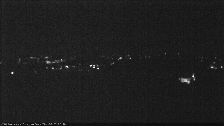 Lake Travis webcam, February 24, 2020 7:45 PM CT