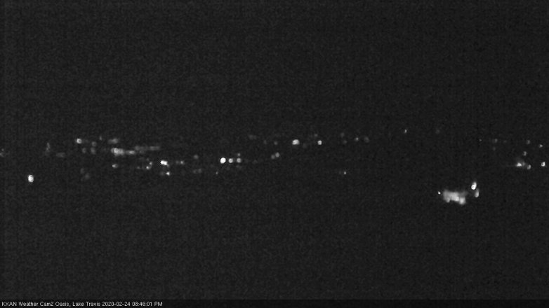 Lake Travis webcam, February 24, 2020 8:45 PM CT