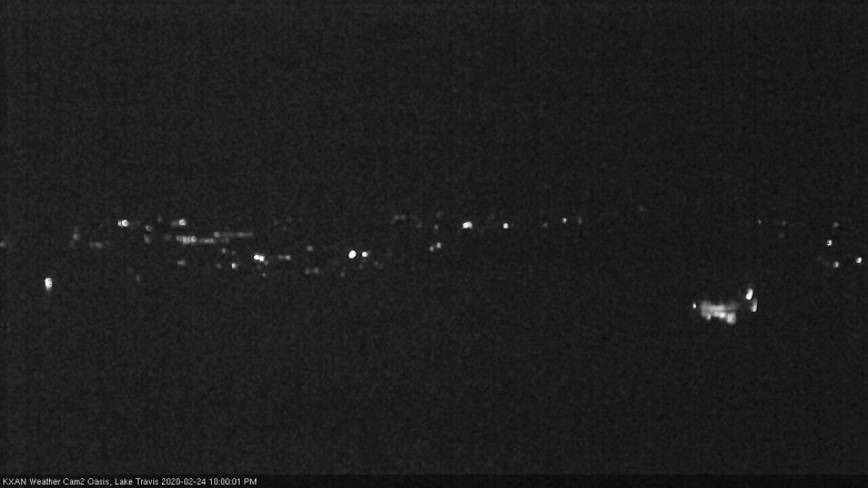 Lake Travis webcam, February 24, 2020 10:00 PM CT