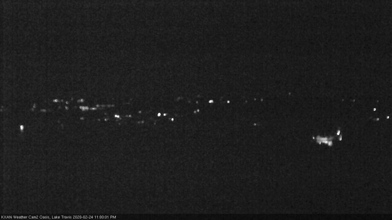 Lake Travis webcam, February 24, 2020 11:00 PM CT