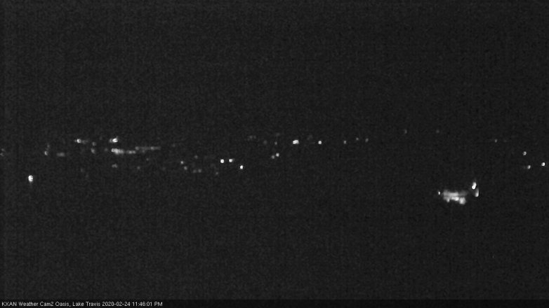 Lake Travis webcam, February 24, 2020 11:45 PM CT
