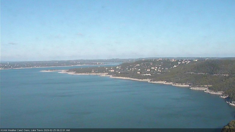 Lake Travis webcam, February 25, 2020 9:25 AM CT