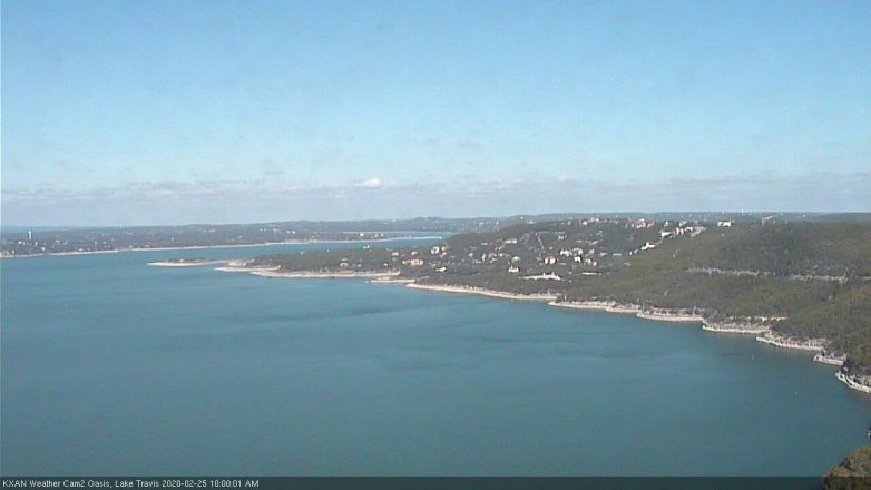 Lake Travis webcam, February 25, 2020 10:00 AM CT