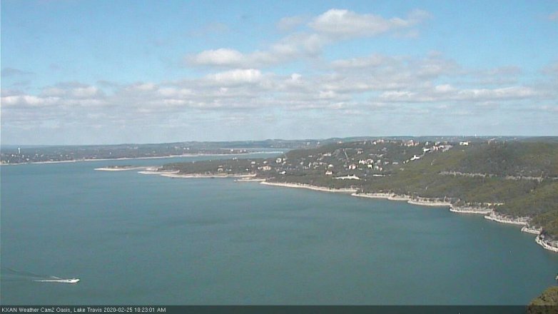 Lake Travis webcam, February 25, 2020 10:25 AM CT