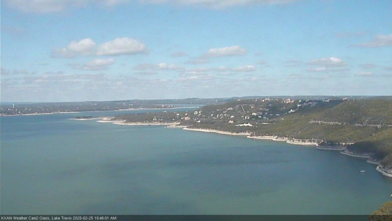 Lake Travis webcam, February 25, 2020 10:45 AM CT