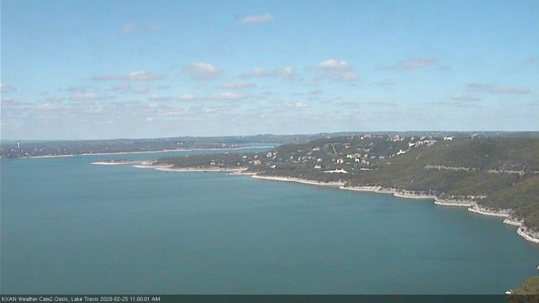 Lake Travis webcam, February 25, 2020 11:00 AM CT