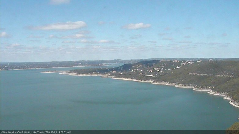Lake Travis webcam, February 25, 2020 11:25 AM CT